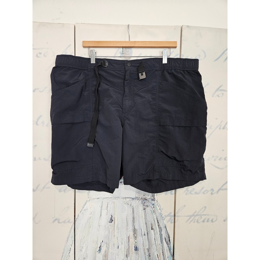 Eddie Bauer Hiking Shorts XXL Black Gorpcore Utility Cargo Lightweight Ripstop